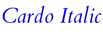 Cardo Italic police de caractère